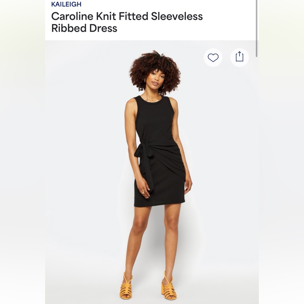 Kaileigh Black Ribbed Mini Dress